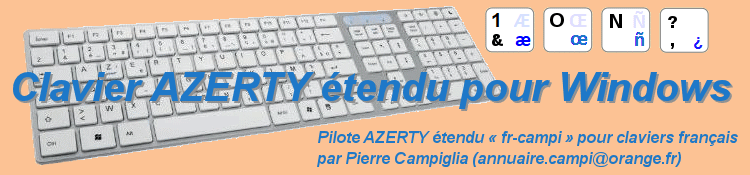 Clavier AZERTY étendu