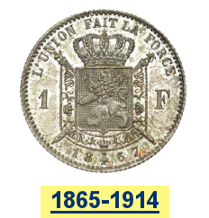 Monnaies de Léopold II et Albert Ier