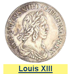 Monnaies de Louis XIII