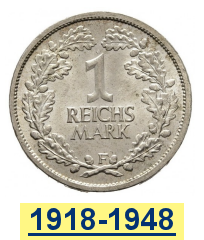 Monnaies de la Rép. de Weimar et du 3e Reich